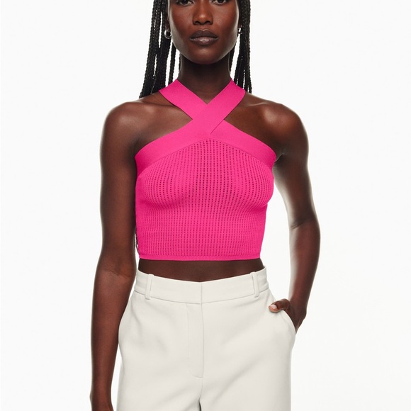 Babaton Sculpt Knit Criss Cross Cropped Tank - Picture 2 of 2